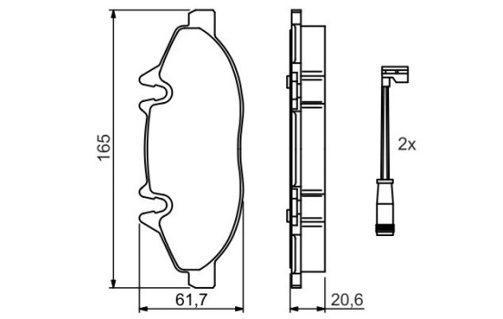 Brake Pad Set, disc brake BP991 Bosch, Image 5