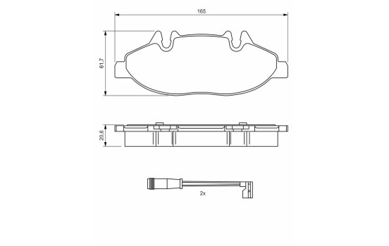 Brake Pad Set, disc brake BP991 Bosch, Image 6