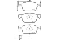 Brake Pad Set, disc brake BREMBO XTRA LINE, DIRECTIONAL BRAKE PADS P 85 153X