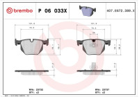 Brake Pad Set, disc brake BREMBO XTRA LINE P 06 033X