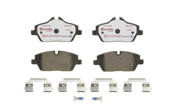 Brake Pad Set, disc brake BREMBO XTRA LINE P 06 034X, Image 3