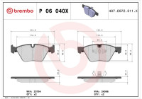 Brake Pad Set, disc brake BREMBO XTRA LINE P 06 040X