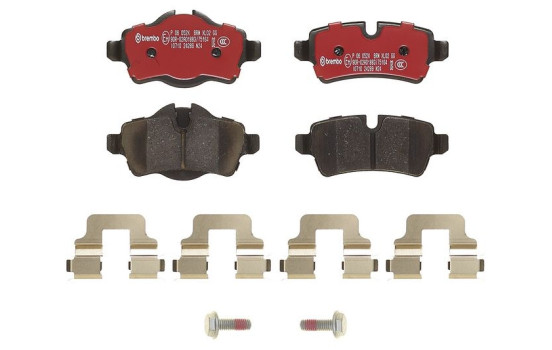 Brake Pad Set, disc brake BREMBO XTRA LINE P 06 052X, Image 4