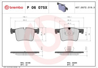 Brake Pad Set, disc brake BREMBO XTRA LINE P 06 075X