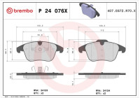 Brake Pad Set, disc brake BREMBO XTRA LINE P 24 076X