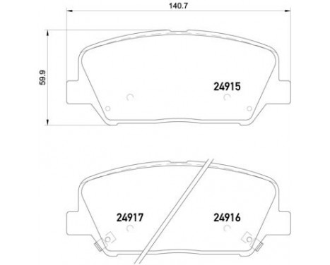 Brake Pad Set, disc brake BREMBO XTRA LINE P 30 065X