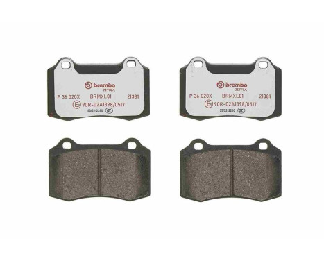 Brake Pad Set, disc brake BREMBO XTRA LINE P 36 020X, Image 2