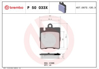 Brake Pad Set, disc brake BREMBO XTRA LINE P 50 033X
