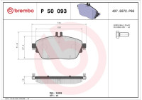 Brake Pad Set, disc brake BREMBO XTRA LINE P 50 093X