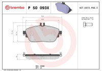 Brake Pad Set, disc brake BREMBO XTRA LINE P 50 093X