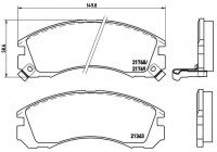 Brake Pad Set, disc brake BREMBO XTRA LINE P 54 017X