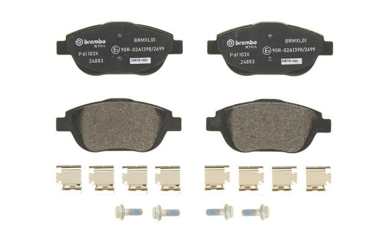 Brake Pad Set, disc brake BREMBO XTRA LINE P 61 103X, Image 3