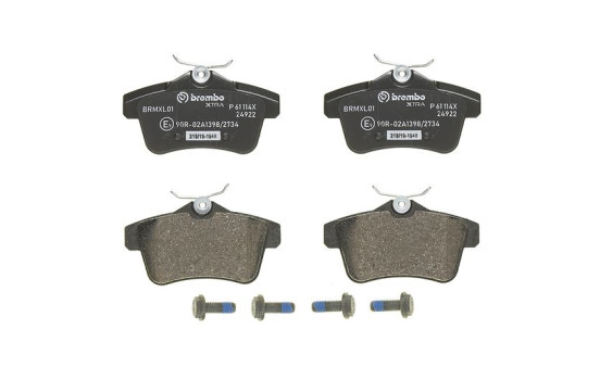Brake Pad Set, disc brake BREMBO XTRA LINE P 61 114X