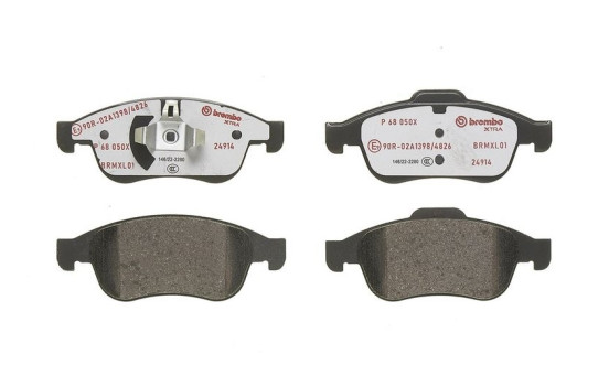 Brake Pad Set, disc brake BREMBO XTRA LINE P 68 050X, Image 3
