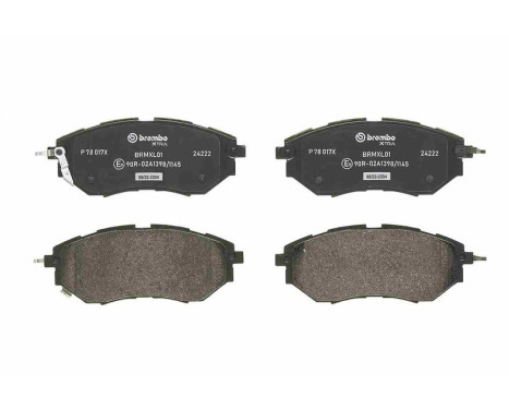 Brake Pad Set, disc brake BREMBO XTRA LINE P 78 017X, Image 2