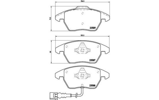 Brake Pad Set, disc brake BREMBO XTRA LINE P 85 075X