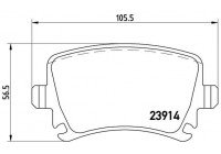 Brake Pad Set, disc brake BREMBO XTRA LINE P 85 095X