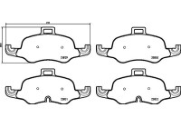 Brake Pad Set, disc brake BREMBO XTRA LINE P 85 160X