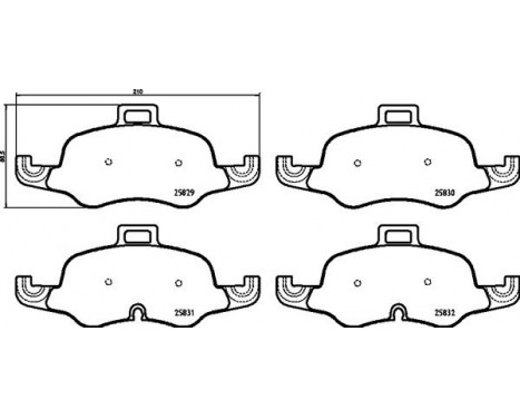 Brake Pad Set, disc brake BREMBO XTRA LINE P 85 160X