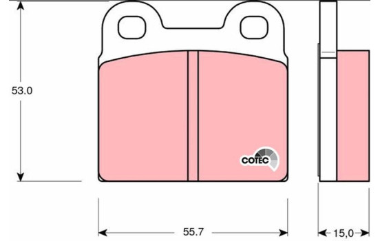 Brake Pad Set, disc brake COTEC GDB102 TRW, Image 2