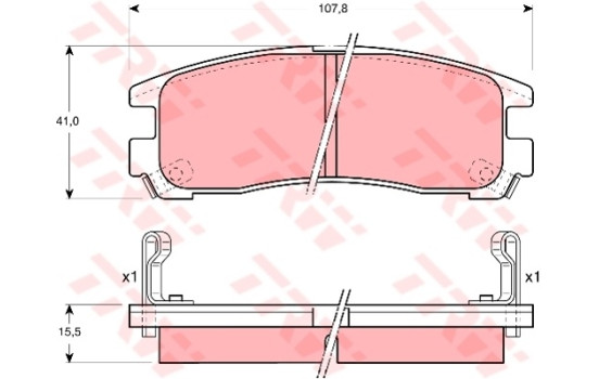 Brake Pad Set, disc brake COTEC GDB1023 TRW