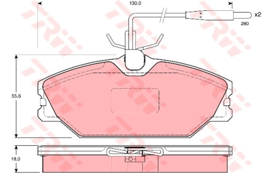 Brake Pad Set, disc brake COTEC GDB1030 TRW