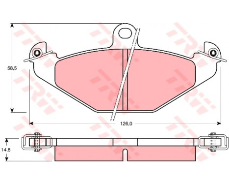 Brake Pad Set, disc brake COTEC GDB1041 TRW