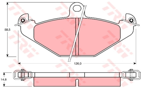 Brake Pad Set, disc brake COTEC GDB1041 TRW