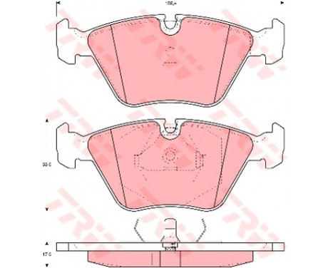 Brake Pad Set, disc brake COTEC GDB1064 TRW