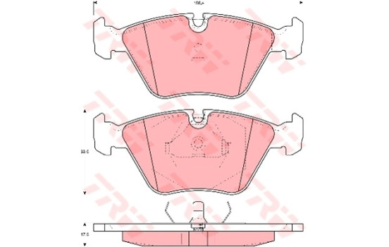 Brake Pad Set, disc brake COTEC GDB1064 TRW