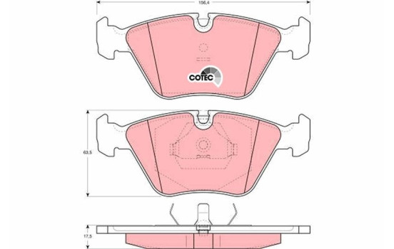 Brake Pad Set, disc brake COTEC GDB1064 TRW, Image 2