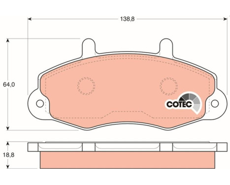 Brake Pad Set, disc brake COTEC GDB1084 TRW, Image 2