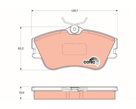 Brake Pad Set, disc brake COTEC GDB1092 TRW, Image 2