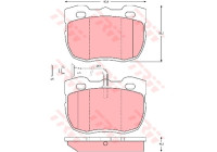 Brake Pad Set, disc brake COTEC GDB1093 TRW