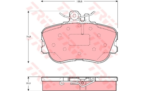 Brake Pad Set, disc brake COTEC GDB1094 TRW