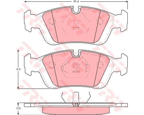 Brake Pad Set, disc brake COTEC GDB1100 TRW