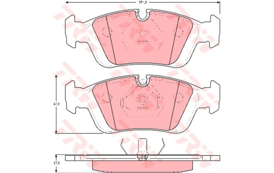 Brake Pad Set, disc brake COTEC GDB1100 TRW