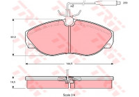 Brake Pad Set, disc brake COTEC GDB1105 TRW