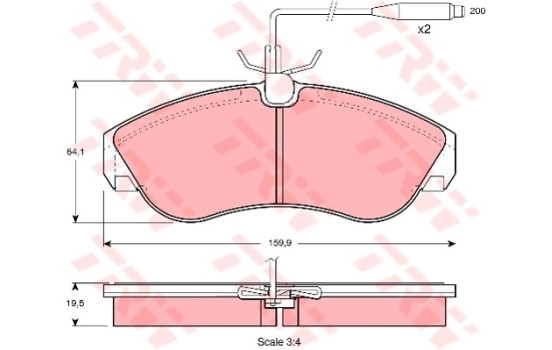Brake Pad Set, disc brake COTEC GDB1106 TRW
