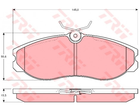 Brake Pad Set, disc brake COTEC GDB1113 TRW