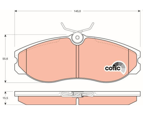 Brake Pad Set, disc brake COTEC GDB1113 TRW, Image 2