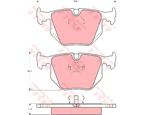 Brake Pad Set, disc brake COTEC GDB1119 TRW