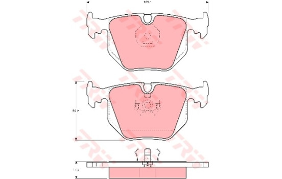 Brake Pad Set, disc brake COTEC GDB1119 TRW