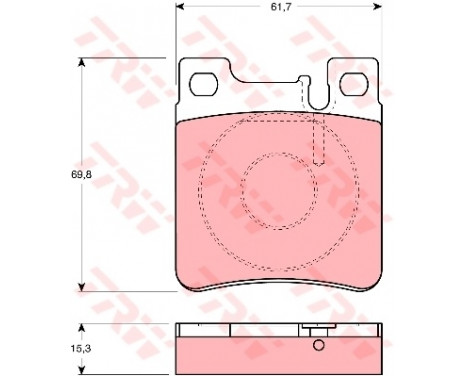 Brake Pad Set, disc brake COTEC GDB1123 TRW