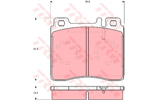 Brake Pad Set, disc brake COTEC GDB113 TRW