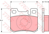 Brake Pad Set, disc brake COTEC GDB1130 TRW