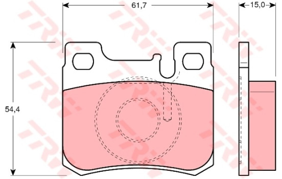 Brake Pad Set, disc brake COTEC GDB1130 TRW
