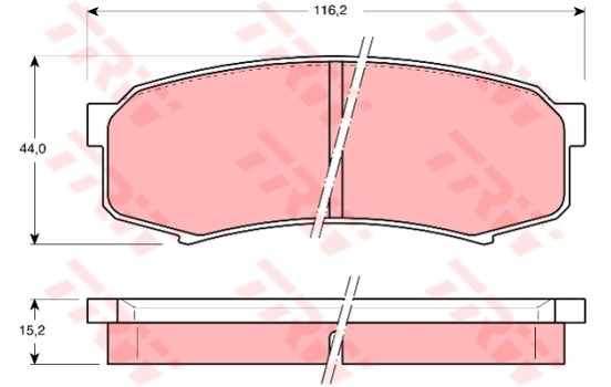 Brake Pad Set, disc brake COTEC GDB1182 TRW