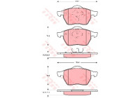 Brake Pad Set, disc brake COTEC GDB1200 TRW