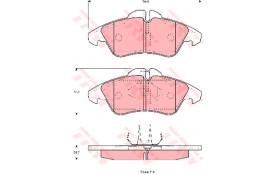 Brake Pad Set, disc brake COTEC GDB1220 TRW